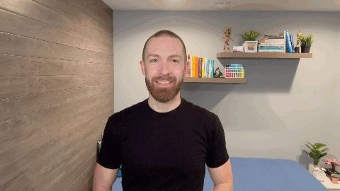 You’re in! Short animation of a young adult white male waving and pointing upwards